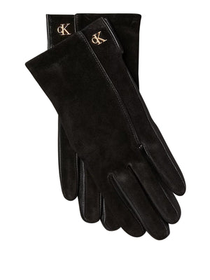 Calvin Klein Guanti Touchscreen In Pelle E Camoscio Calvin Klein - Nero