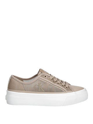 CALVIN CALZATURE Sneakers Calvin Klein Vulc Flatf Laceup Striped - Beige