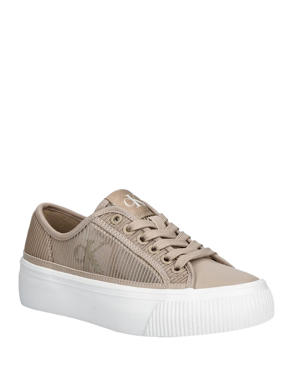 CALVIN CALZATURE Sneakers Calvin Klein Vulc Flatf Laceup Striped - Beige