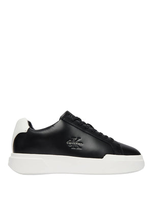 CALVIN CALZATURE Sneakers Calvin Klein Chunky Cupsole Laceup Lth Nero Bianco