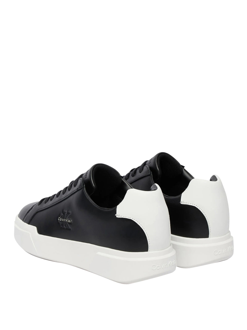 CALVIN CALZATURE Sneakers Calvin Klein Chunky Cupsole Laceup Lth Nero Bianco