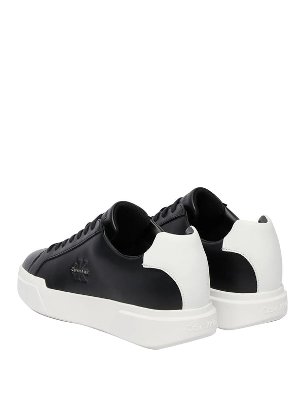 CALVIN CALZATURE Sneakers Calvin Klein Chunky Cupsole Laceup Lth Nero Bianco