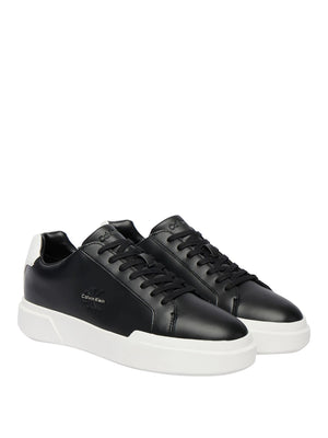 CALVIN CALZATURE Sneakers Calvin Klein Chunky Cupsole Laceup Lth Nero Bianco