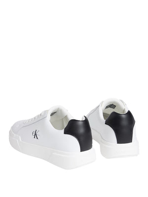 CALVIN CALZATURE Sneakers Calvin Klein Chunky Cupsole Laceup Lth Bianco Nero