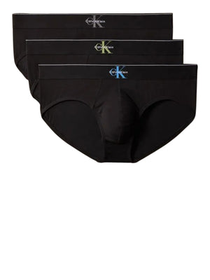 Calvin Klein Slip Guv In Cotone Con Logo Calvin Klein - Nero/Graphite