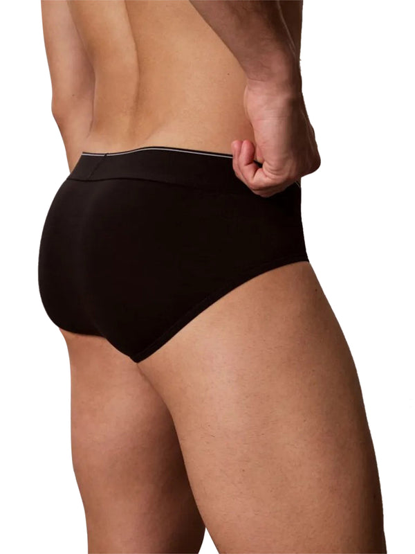 Calvin Klein Slip Guv In Cotone Con Logo Calvin Klein - Nero/Graphite