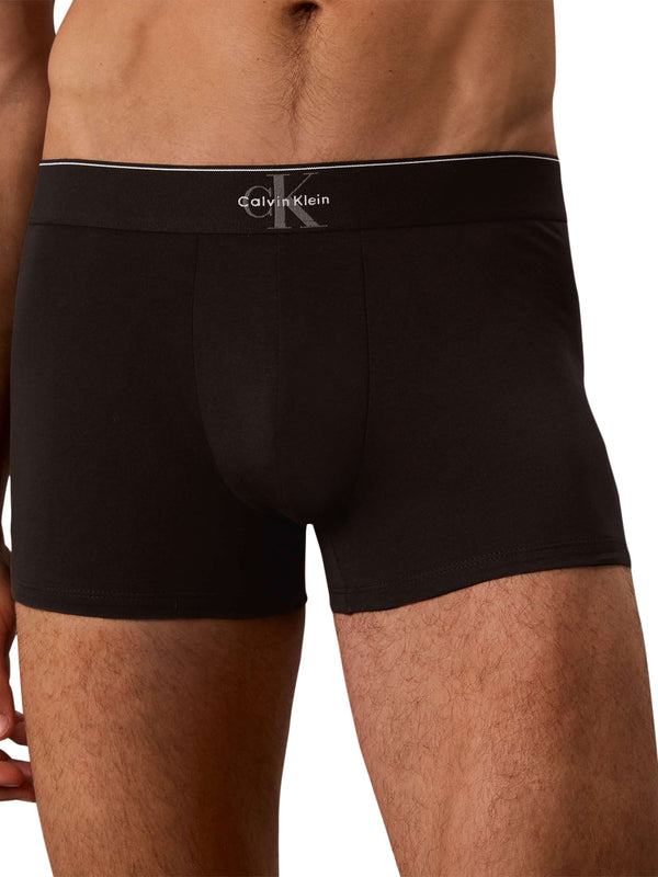 Calvin Klein Boxer Icon Cotton Stretch Graphic - Nero/Grigio