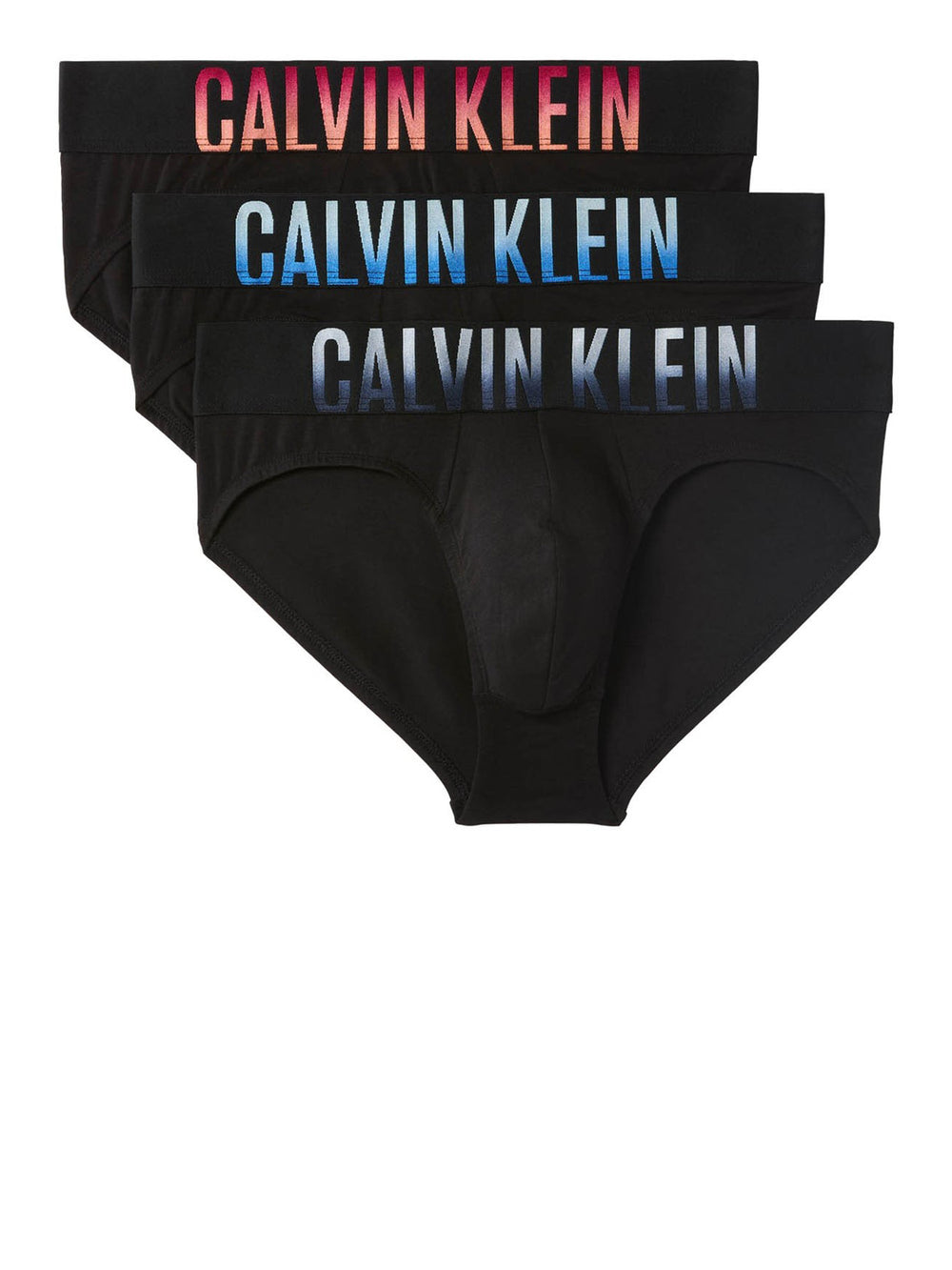 Calvin Klein Slip 3Pk Intense Power Cotton Stretch Calvin Klein - Blck Bdies W Pln Air Drk Sphi