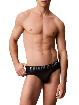 Calvin Klein Slip 3Pk Intense Power Cotton Stretch Calvin Klein - Blck Bdies W Pln Air Drk Sphi