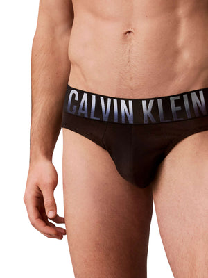 Calvin Klein Slip 3Pk Intense Power Cotton Stretch Calvin Klein - Blck Bdies W Pln Air Drk Sphi
