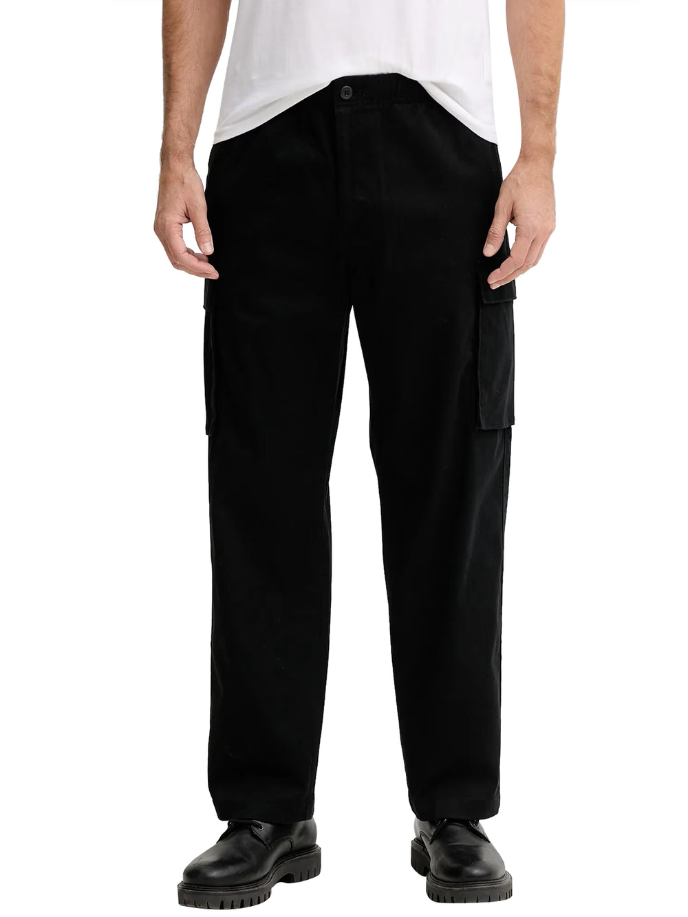 CALVIN2 1USCITA Pantalone Cargo Casual Calvin Klein Nero