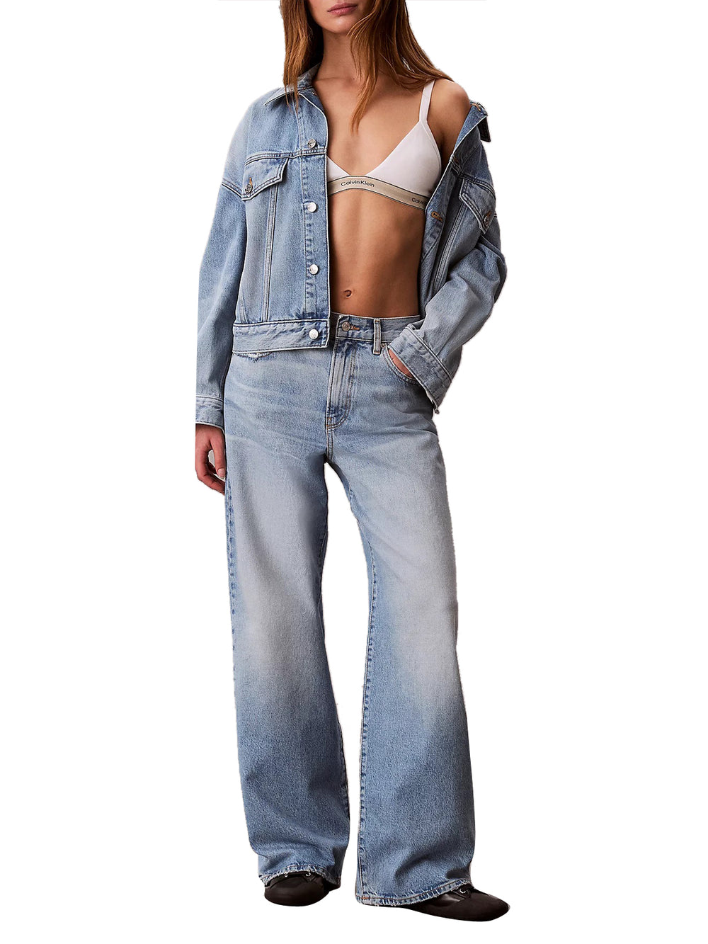 CALVIN2 1USCITA Jeans Wide Leg Calvin Klein - Denim