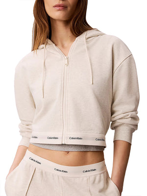 CALVIN2 1USCITA Felpa Con Cappuccio Elasticizzata Calvin Klein - Vaniglia