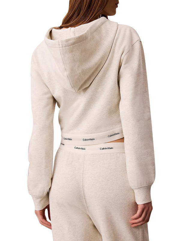 CALVIN2 1USCITA Felpa Con Cappuccio Elasticizzata Calvin Klein - Vaniglia