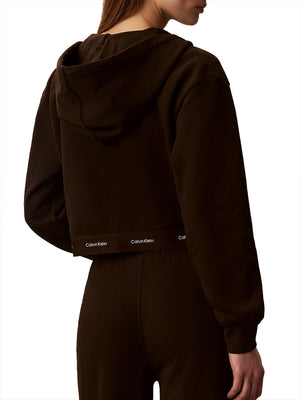 CALVIN2 1USCITA Felpa Con Cappuccio Elasticizzata Calvin Klein - Coffee