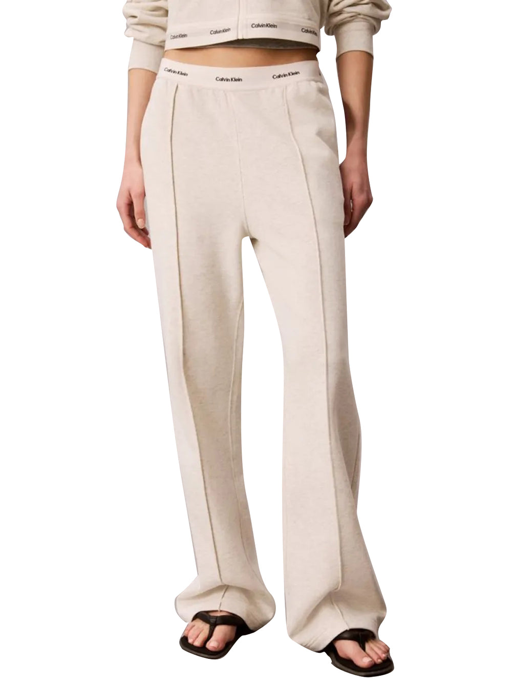 CALVIN2 1USCITA Pantaloni Da Jogging A Gamba Larga Calvin Klein - Vaniglia