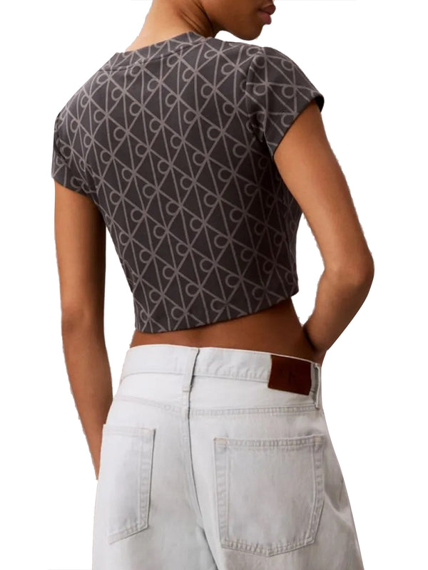 CALVIN2 1USCITA T-Shirt Corta Con Stampa Emblema Calvin Klein - Multi