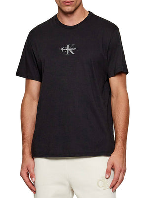 CALVIN2 1USCITA T-Shirt 30S Micro Monolog Calvin Klein - Nero