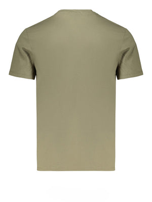 CALVIN2 1USCITA T-Shirt Calvin Klein Ss Badge 30s Jersey Classic Tee - Olive