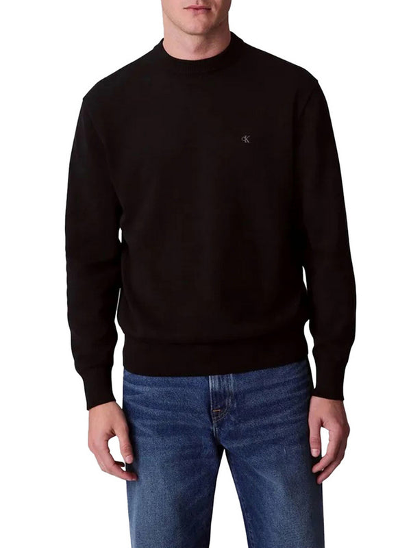 CALVIN2 1USCITA Felpa Eu Ls Cotton Relaxed Uomo - Nero