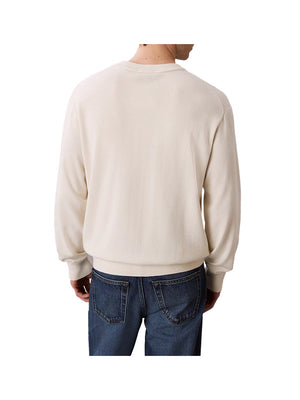 CALVIN2 1USCITA Maglione Calvin Klein Con Monogramma Cotton Relaxed - Avorio