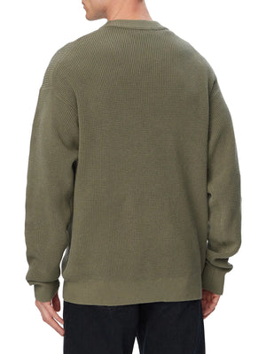 CALVIN2 1USCITA Maglia Calvin Klein Logo Frontale Olive