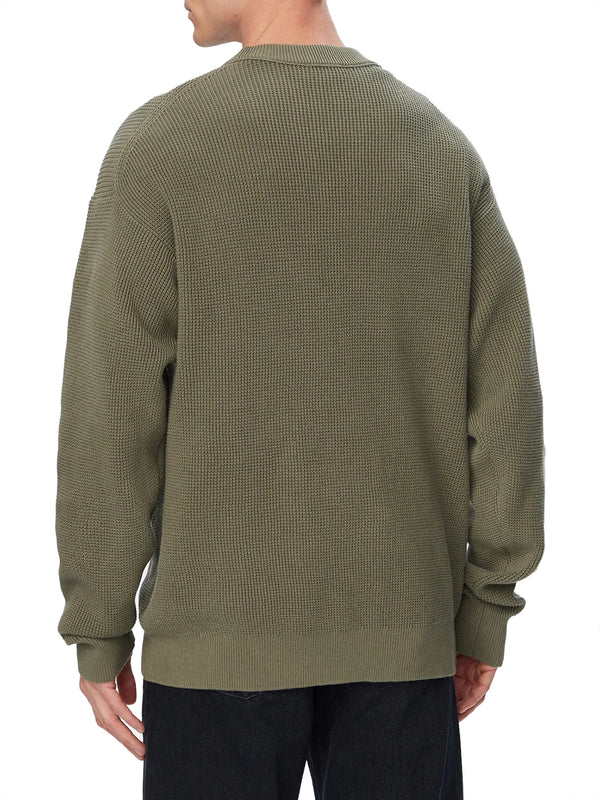 CALVIN2 1USCITA Maglia Calvin Klein Logo Frontale Olive