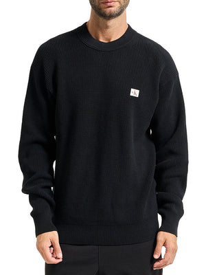 CALVIN2 1USCITA Maglione Calvin Klein Cotton Waffle - Nero