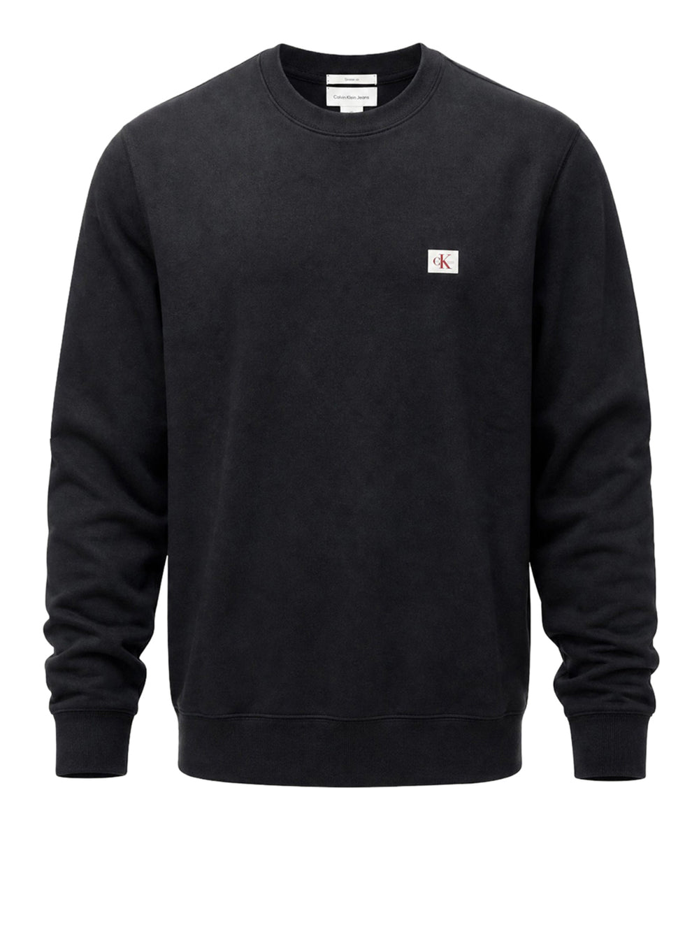 CALVIN2 1USCITA Felpa Calvin Klein Logo Ricamato Nero