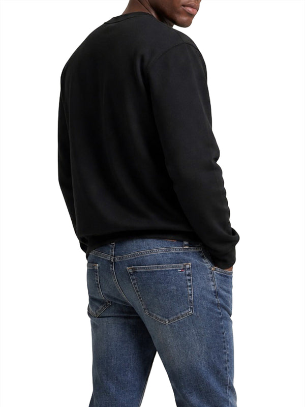 CALVIN2 1USCITA Felpa Calvin Klein Logo Ricamato Nero