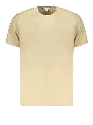 CALVIN2 1USCITA T-Shirt Calvin Klein In Tinta Unita - Sabbia