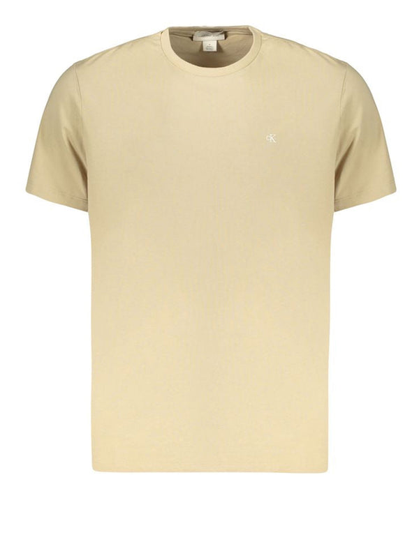 CALVIN2 1USCITA T-Shirt Calvin Klein In Tinta Unita - Sabbia