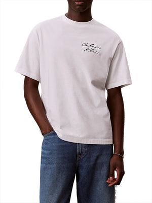CALVIN2 2USCITA Calvin Klein T-Shirt 16S April Graphic Relaxed - Bianco