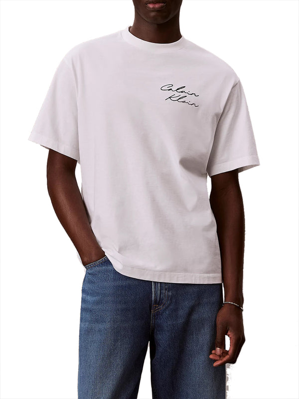 CALVIN2 2USCITA Calvin Klein T-Shirt 16S April Graphic Relaxed - Bianco