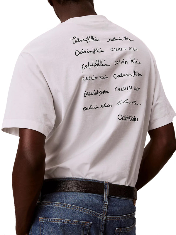 CALVIN2 2USCITA Calvin Klein T-Shirt 16S April Graphic Relaxed - Bianco