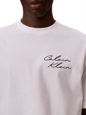 CALVIN2 2USCITA Calvin Klein T-Shirt 16S April Graphic Relaxed - Bianco