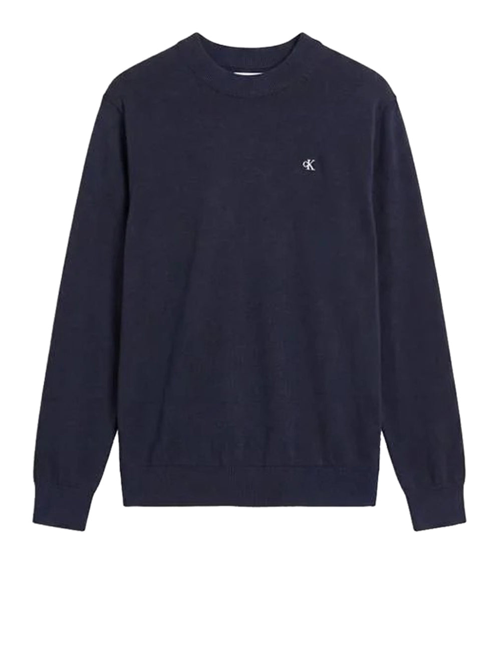 CALVIN2 2USCITA Maglione Girocollo In Cotone Liscio Calvin Klein - Dark Sapphire