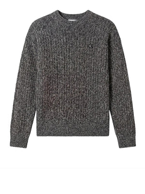 CALVIN2 2USCITA Maglione A Costine In Cotone Calvin Klein - Dark Sapphire Mouline
