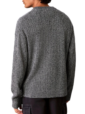 CALVIN2 2USCITA Maglione A Costine In Cotone Calvin Klein - Dark Sapphire Mouline