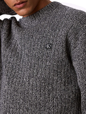 CALVIN2 2USCITA Maglione A Costine In Cotone Calvin Klein - Dark Sapphire Mouline