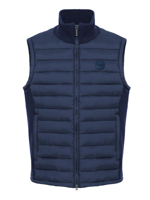 Colmar Gilet Con Inserti In Maglia Colmar - Blu