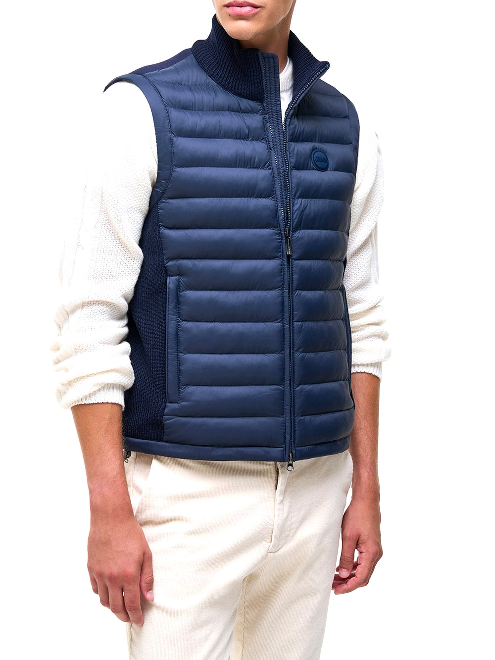 Colmar Gilet Con Inserti In Maglia Colmar - Blu