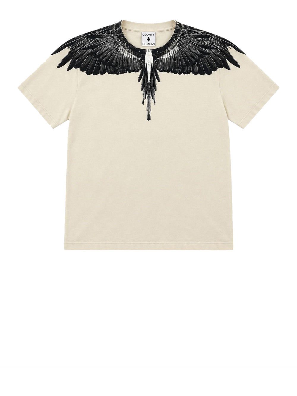 COUNTY OF MILAN T-Shirt Marcelo Burlon Con Stampa Latte