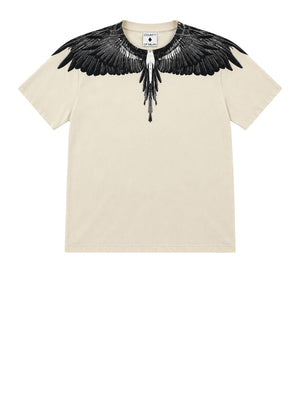 COUNTY OF MILAN T-Shirt Marcelo Burlon Con Stampa Latte