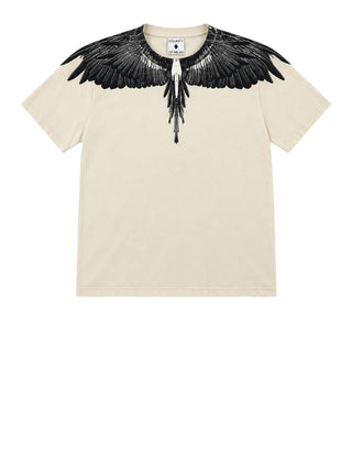COUNTY OF MILAN T-Shirt Marcelo Burlon Con Stampa Latte