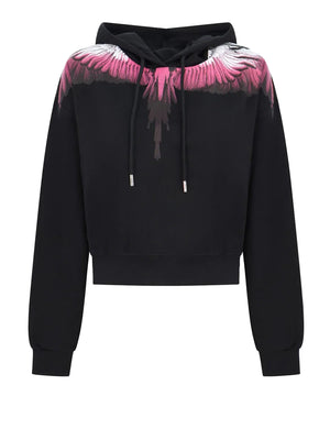 COUNTY OF MILAN Felpa Marcelo Burlon Stampa Wings Nero