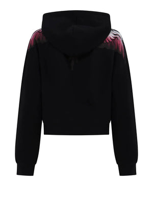 COUNTY OF MILAN Felpa Marcelo Burlon Stampa Wings Nero
