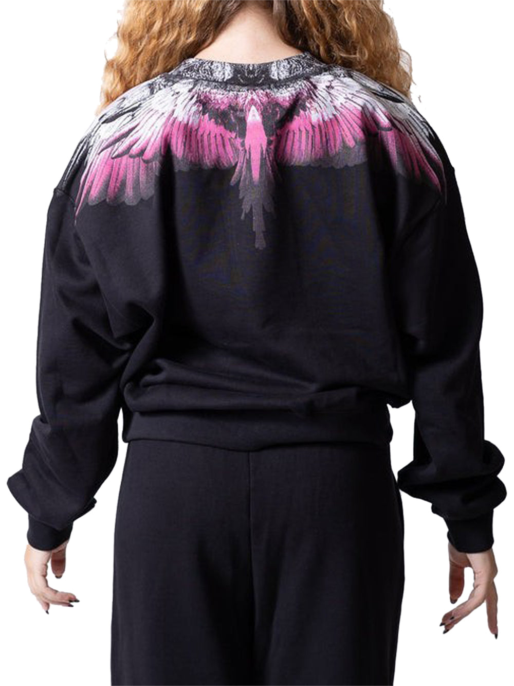 Marcelo Burlon Felpa Marcelo Burlon Stampa Wings Nero