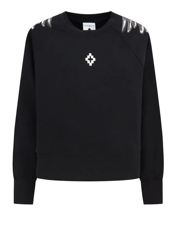 COUNTY OF MILAN Felpa Marcelo Burlon Con Stampa Nero