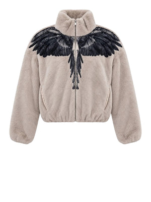 COUNTY OF MILAN Pelliccia Marcelo Burlon Con Stampa Latte Nero